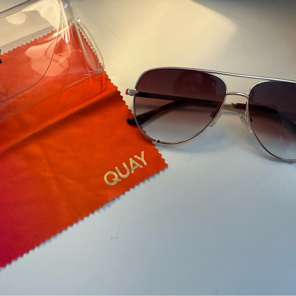 Quay Australia Gold Frame Ombré lens Sunglasses